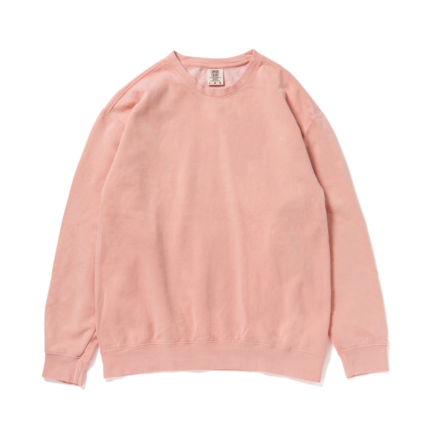 【スクリーンプリント】6.4 oz ガーメントダイ ライトウェイト クルーネック スウェットシャツ (CC-1466)