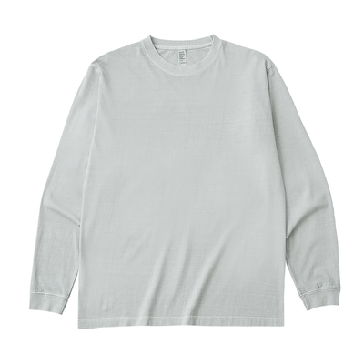 6.6oz Long Sleeve Garment Dyed T-Shirt with 1.6" Rib (DF-1201D)