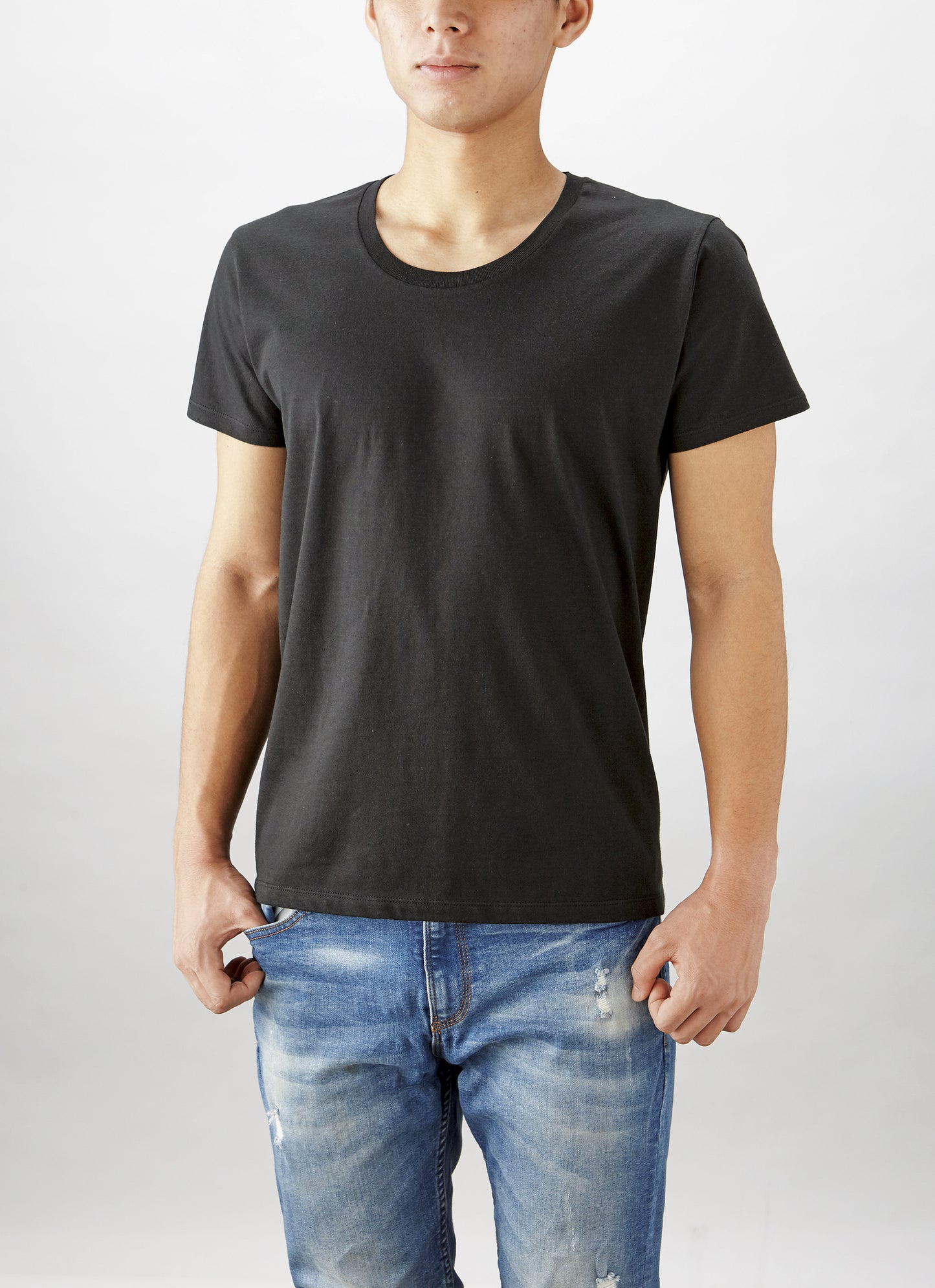 4.3oz スリムフィット UネックTシャツ (TR-114)