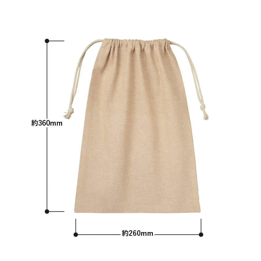 Chambray drawstring bag, size L (TR-1232)