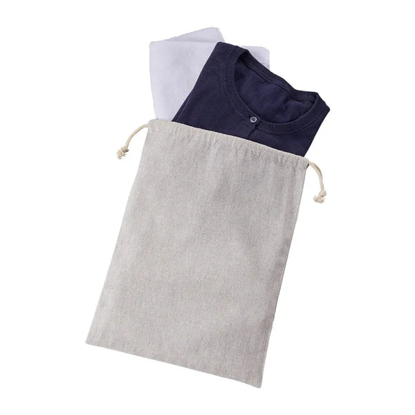 Chambray drawstring bag, size L (TR-1232)