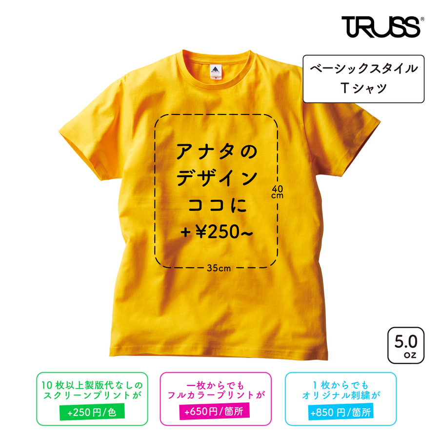 5.0oz ベーシックスタイル Tシャツ(TR-700)