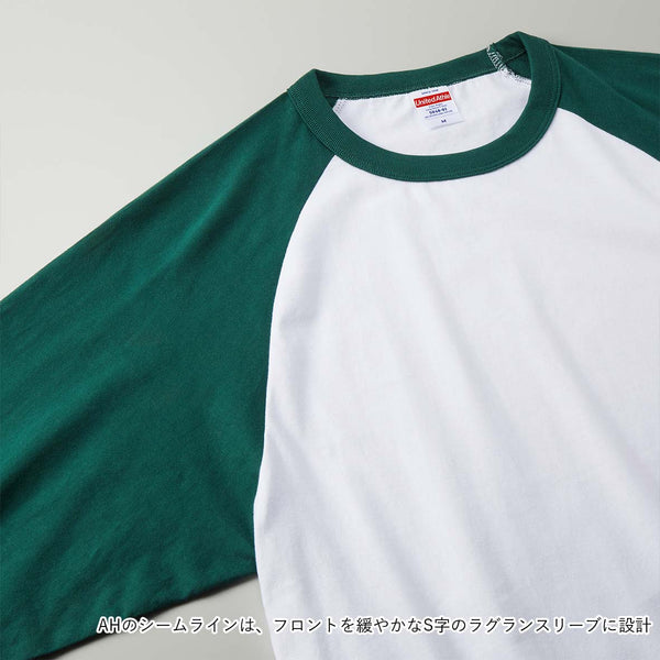 5.6oz Raglan Long Sleeve T-Shirt (1.6 inch Rib) (UA-504801)