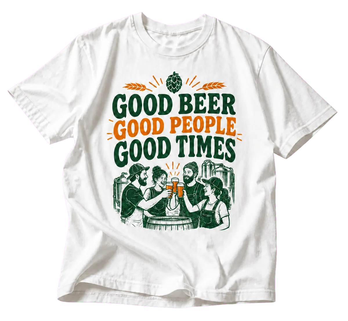 自然なシワと風合いのある透過プリントTシャツ