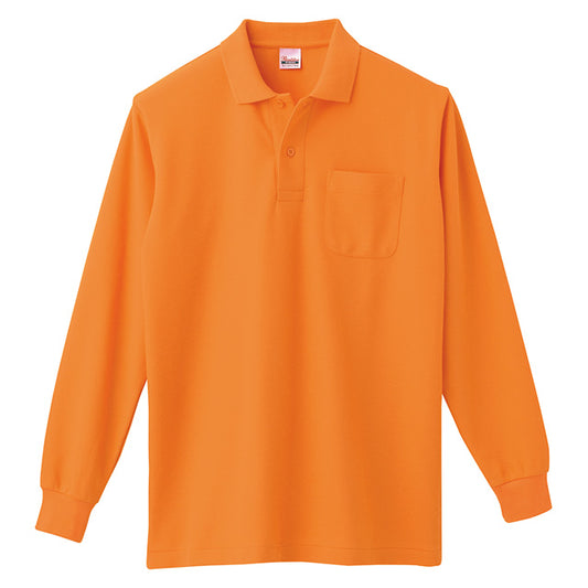 5.8oz T/C ポケット付 長袖ポロシャツ (PR-00169-VLP)