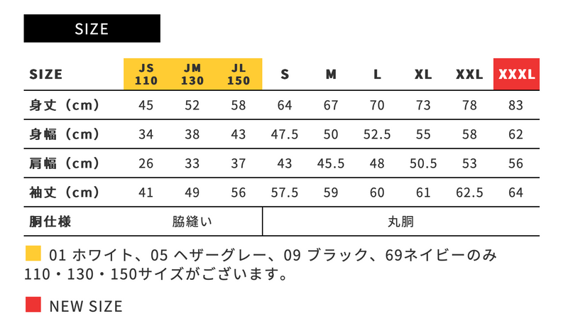 サイズチャート