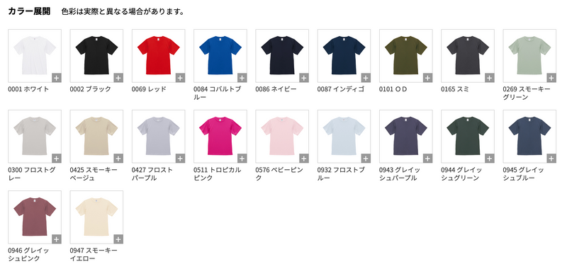 カラーチャート