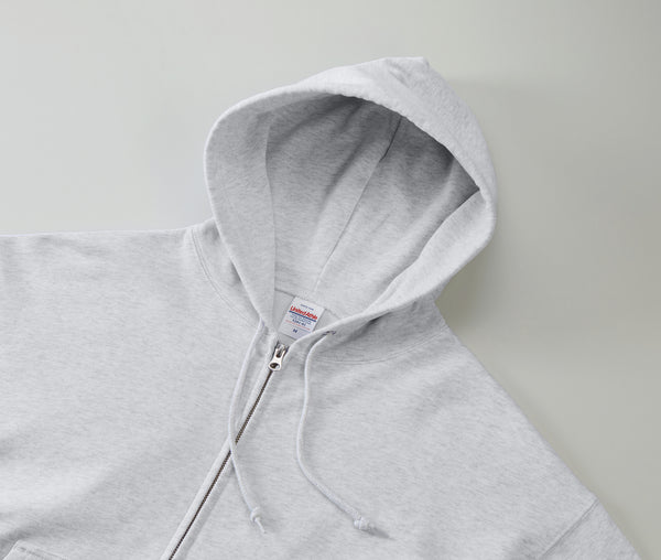 10.0oz ボックスシルエット スウェット フルジップ パーカ 裏パイル (UA-520101)