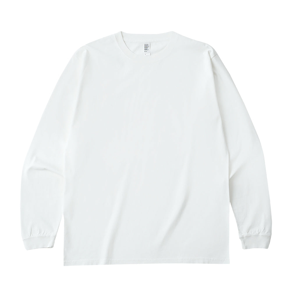 6.6oz ロングスリーブガーメントダイTシャツ 1.6インチリブ (DF-1201D)