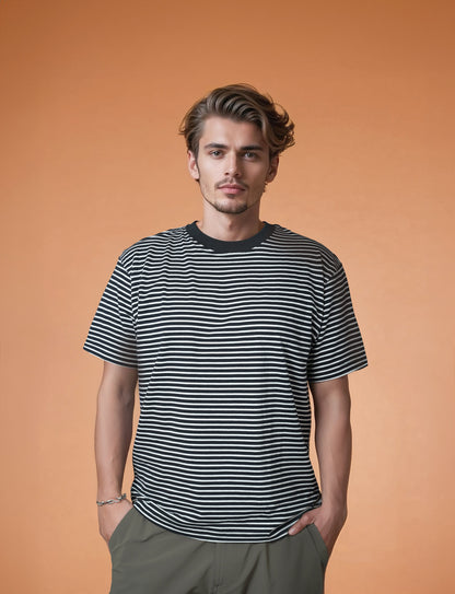 5.3oz プレミアムコンフォートボーダーTシャツ (DF-1112)