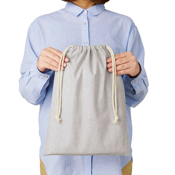Chambray drawstring bag, size L (TR-1232)