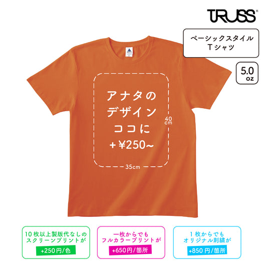 5.0oz ベーシックスタイル Tシャツ(TR-700)