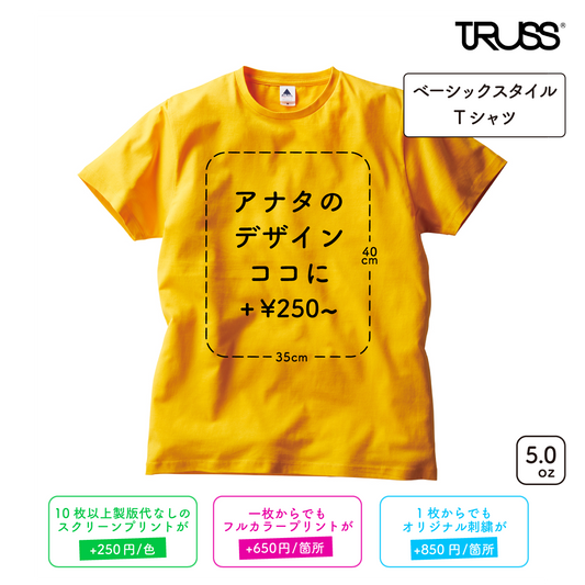 5.0oz ベーシックスタイル Tシャツ(TR-700)