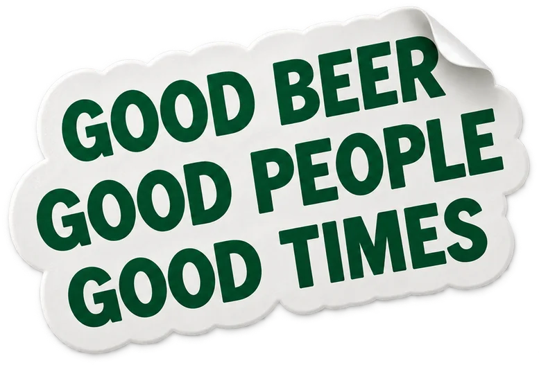GOOD BEERのダイカットステッカー